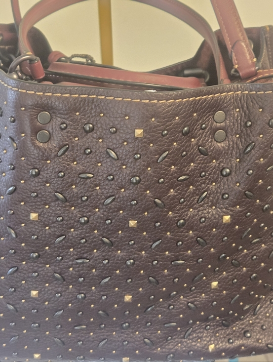 Coach ROGUE 30 Oxblood With Rivets - Picture 7 of 16
